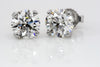 1.00 Carat G Color Round Diamond Earrings set in 14k Yellow or White Gold