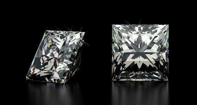 2.32 Carat E VVS Princess Diamond Earrings 100% Natural set in 14K WG Stud Mountings Stunning!