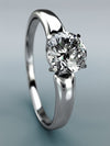 1.01 Carat G I1 Round Diamond Cut Set in 14k White Gold Ring New Arrival