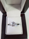 4.02 Carat F Si2 Diamond set in 14k White Gold Solitaire ANY Ring Size ! Amazing Sparkle Amazing Price!