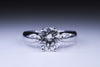 1.28 Carat H Color 100% Natural Round Diamond CT set in 14K WG 4 Prong Ring 6.65 mm